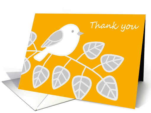 Thank you card with bird card (635563)