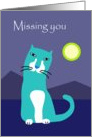 Blue Cat - Missing You card