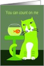 Cat & Goldfish, Encouragement card