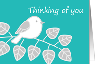 Blue Bird Thinking of You card