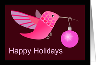 Holiday Hummingbird card