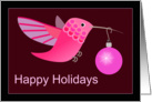 Holiday Hummingbird card