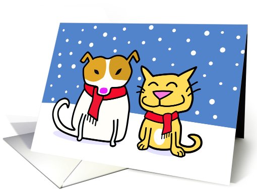 Dog & Cat Holiday card (689719)