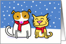 Dog & Cat Holiday Card