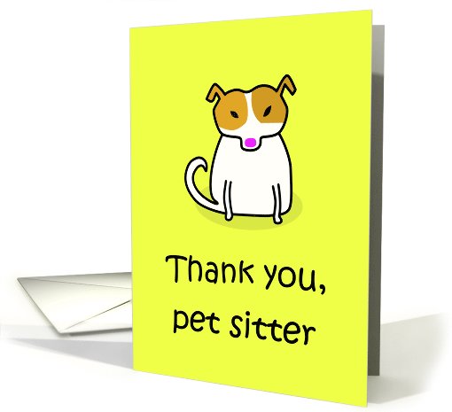 Thank you pet sitter card (696538)