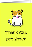 Thank you pet sitter card