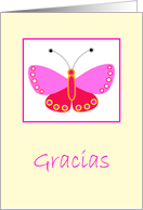Butterfly Gracias card