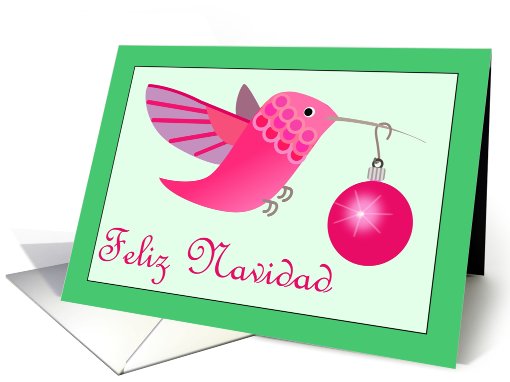 Hummingbird Feliz Navidad card (697142)