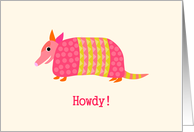 Armadillo Howdy! card