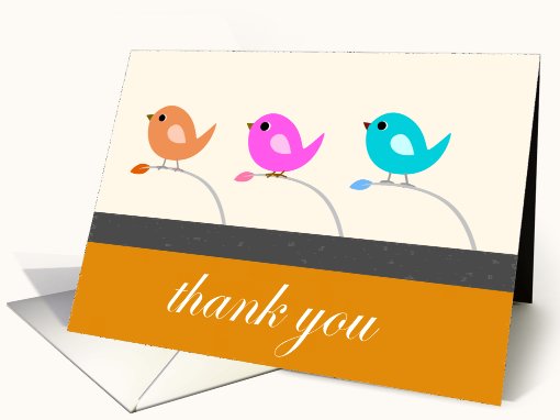 3 Birds Thank You card (755231)