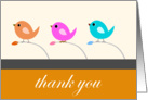 3 Birds Thank You card