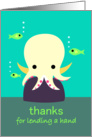 Octopus Thank You card