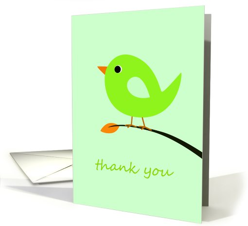 Cute Bird Thank You card (763978)
