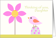 Thinking of You Daughter Bird & Flower card