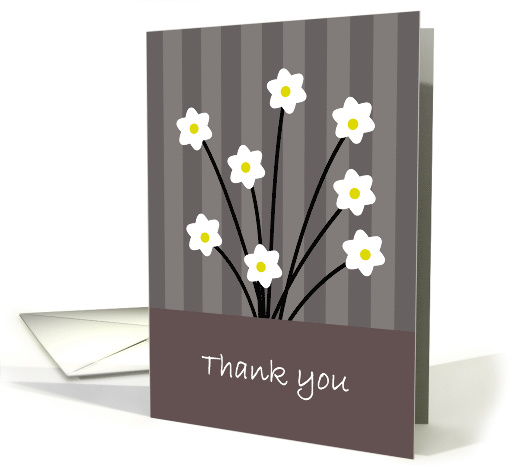 Thank You White Flowers card (797040)