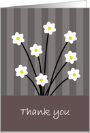 Thank You White Flowers card