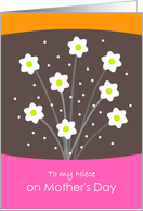 Mother’s Day Card to Niece with White Flowers card