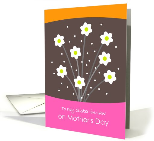 Mother's Day Card to Sister-in law with White Flowers card (797435)