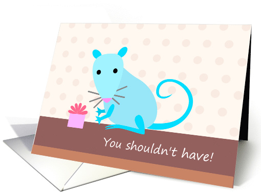 Thank You Blue Rat with Gift card (803990)