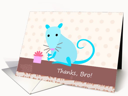 Thank you Brother with Blue Rat card (804191)