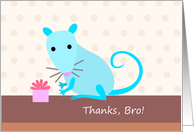 Thank you Brother with Blue Rat card