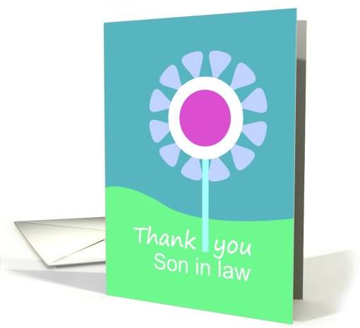 Thank you Son in law flower card (804275)