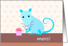 Merci - French Thank you with blue rat card