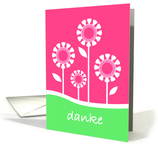 Danke - German Thank you with flowers card (812882)