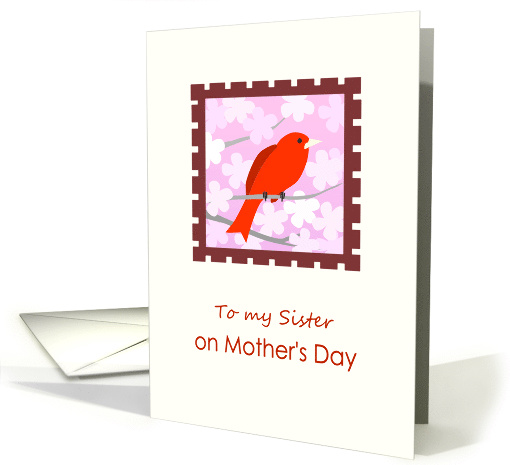 Mother's Day to Sister with Red Bird card (816224)