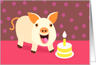 Birthday Pig & Cake