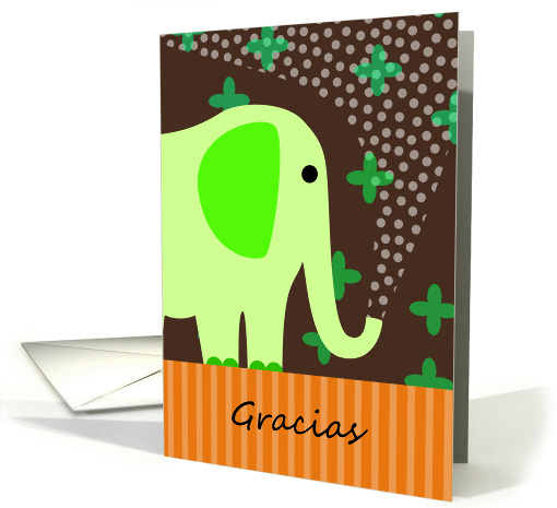 Cute Elephant Gracias card (909817)