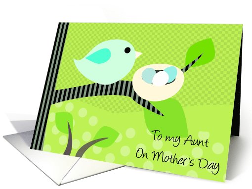Mother's Day for Aunt - Bird & Nest card (962379)