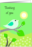 Thinking of You Blue Bird card