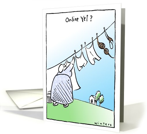Amish Clothesline-Online Yet? card (495239)