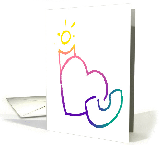 IHeartYou Rainbow Cat card (534668)