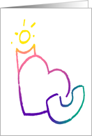 IHeartYou Rainbow Cat card