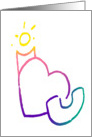 IHeartYou Rainbow Cat card