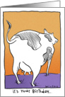 PlainFolk Birthday Cow card