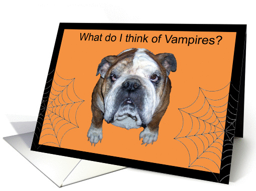 Bulldog Halloween card (493999)