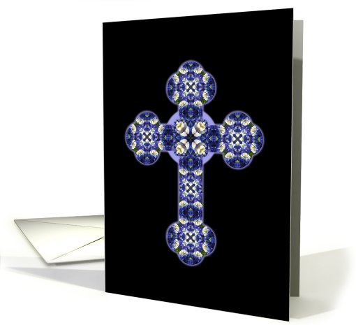 Bluebonnet Kaleidoscope Cross card (494026)