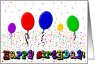 Happy Birthday Balloons card