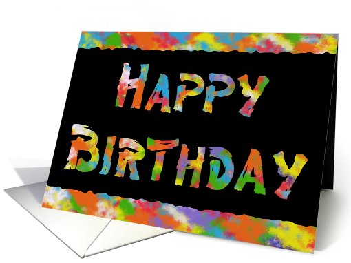 Artistic Happy Birthday card (503291)