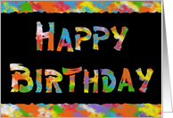 Artistic Happy Birthday card