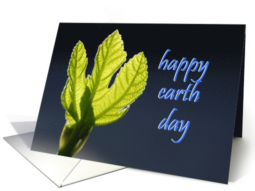 Earth Day Fig Leaf card (599193)