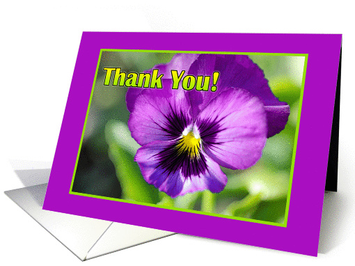 Thank You - Purple Pansy - You're the Best card (922997)