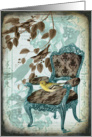 Victorian Chair and Birds - Any Occasion card