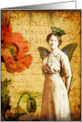 Vintage Queen Of Poppies- Any Occasion card