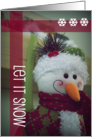 Let It Snow-Snowman card