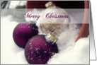 Merry Christmas- Snow and Baubles card