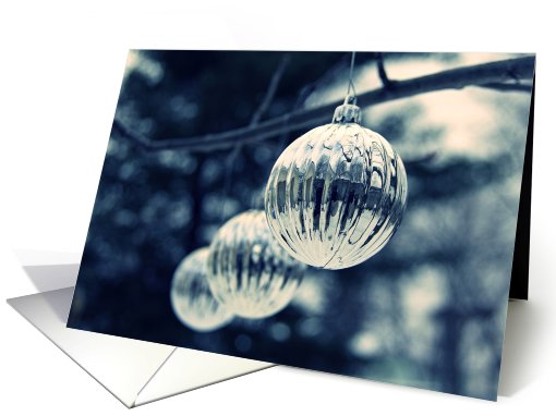 Christmas Baubles Outdoors- Blank Inside card (732804)
